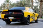 Yellow Dodge Challenger V6 2018 for rent in Dubai 8